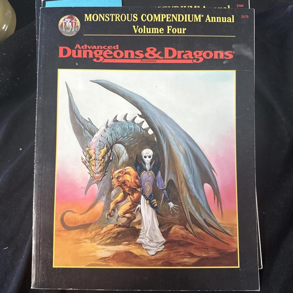 Rare AD&D Monstrous Compendium Annual Vol. Four 2nd Ed TSR 2173 1998